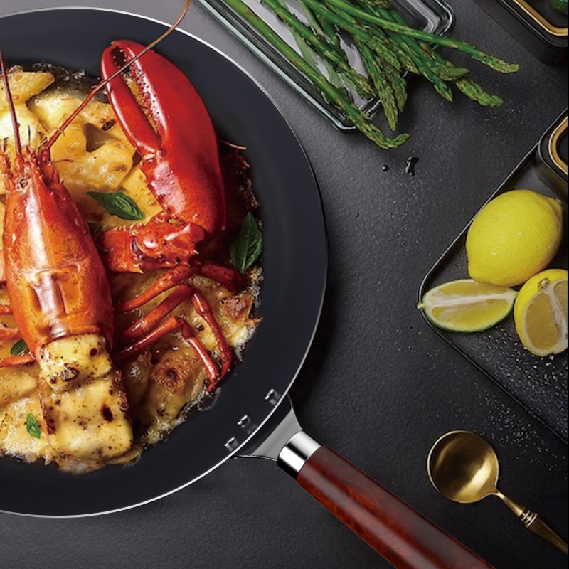 苏泊尔(SUPOR)平底煎炒锅锅具套装刀具套装 精铁炒锅VC32BH01高清大图