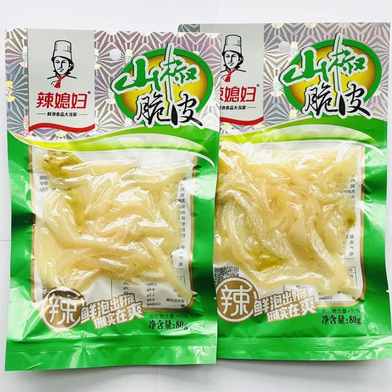 [3袋装]辣媳妇泡椒猪皮晶80g*3袋山椒猪皮筋重庆特产麻辣零食小吃小包装