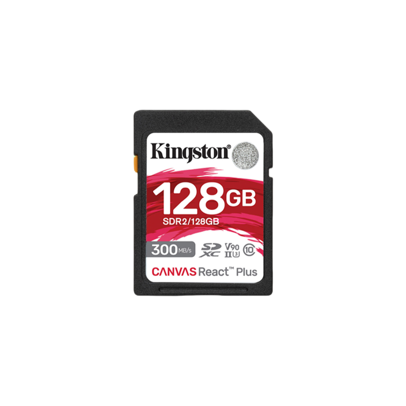 金士顿(Kingston)128GB SD存储卡 U3 V90 8K 相机内存卡 读速300MB/s 写速260MB/s