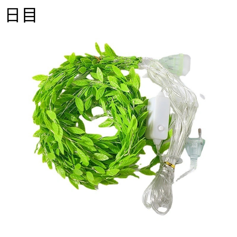 日目 仿真柳叶串灯藤条灯串 4m*60cm 件高清大图