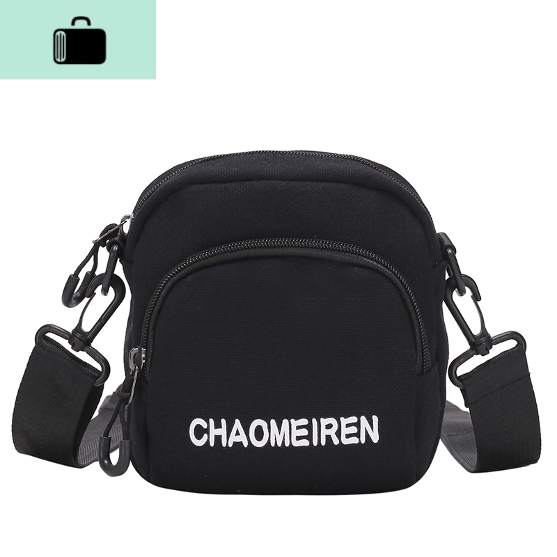 帆布小包包女包新款2020休闲少女小方包个性简约百搭单肩斜挎包潮NEWLAKE高清大图