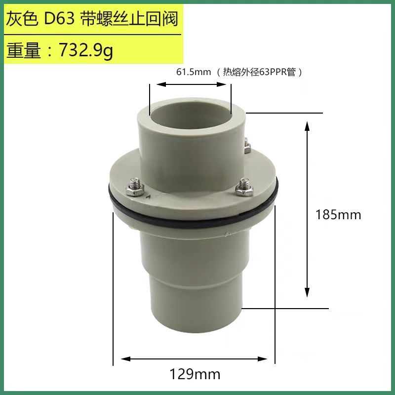 PPR热熔止回阀63# 单位/个