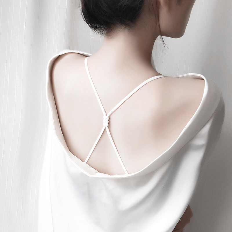 美背透明肩带隐形防滑内衣配件可外露文胸带子夏季性感胸罩带交叉视频