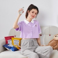 [1折价26.9元叠加优惠券]唐狮春夏新款少女爱上衣长裤搭甜美洋气减龄盐系