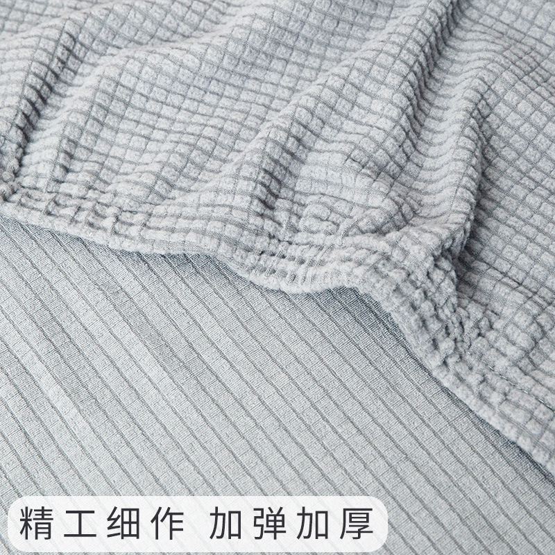 萬能全盖沙发床套简易折叠无扶手弹力沙发套罩布艺全包通用套子 墨绿 适合150-190厘米长沙发床套高清大图