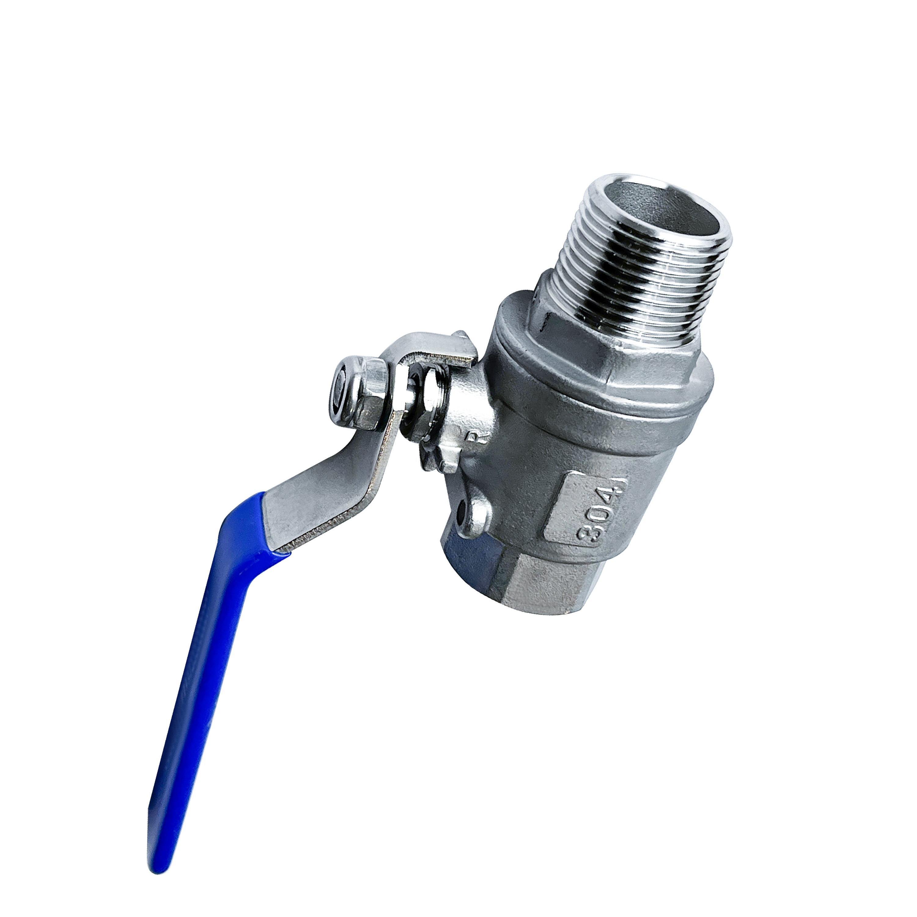 杉外山 304不锈钢二片式内外丝球阀 个高清大图