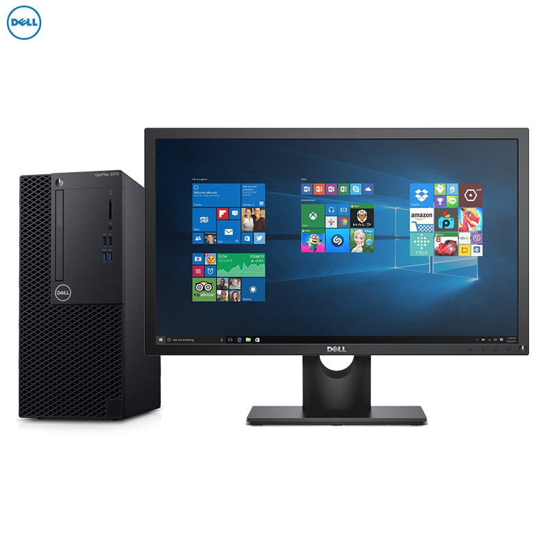 戴尔(DELL)OptiPlex3070MT 第九代英特尔®酷睿™i3 商用办公 台式电脑 23.8英寸显示器（Intel I3-9100 8G 1T DVDRW Win10H)高清大图