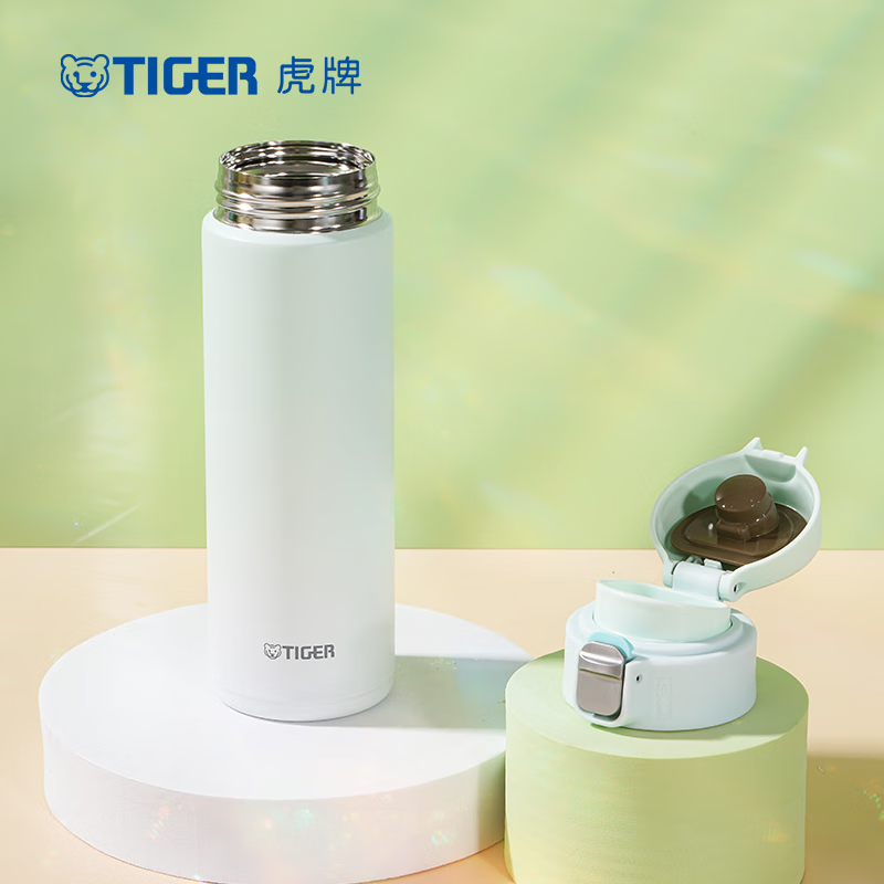 虎牌(TIGER)单手易开不锈钢真空保温杯便携出行渐变色水杯MOG-A48C 480ml高清大图