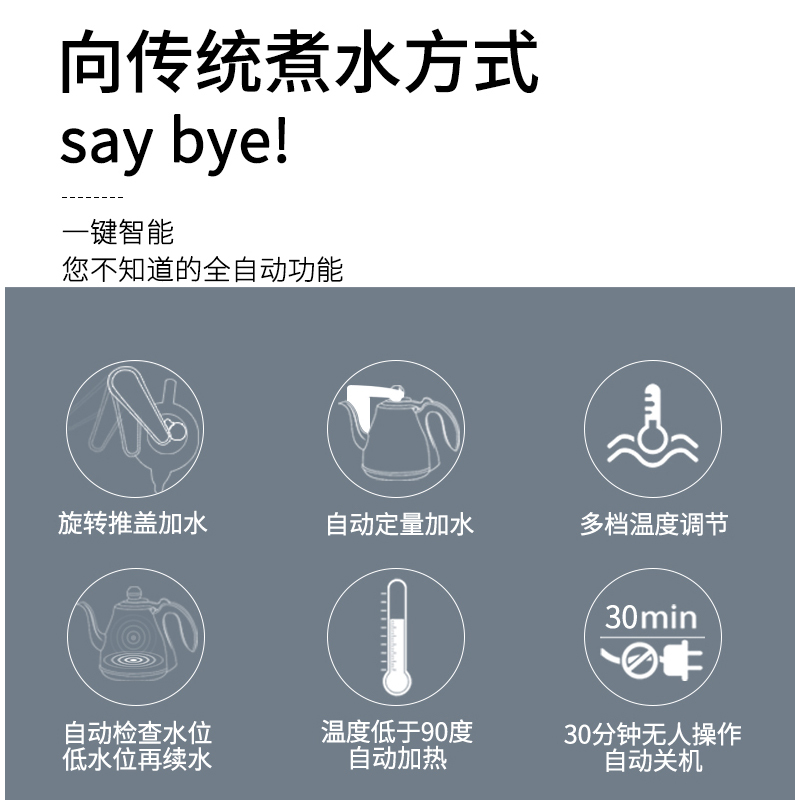 新功（SEKO）全智能自动上水电热水壶N73 恒温电热壶 自动断电烧水壶 304不锈钢 （蓝色）