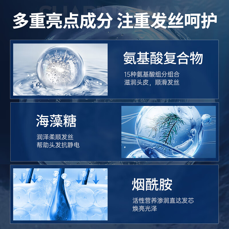 古势(gushi)洗发水男士专用氨基酸清爽控油去屑留香除螨洗头膏沐浴露套装高清大图