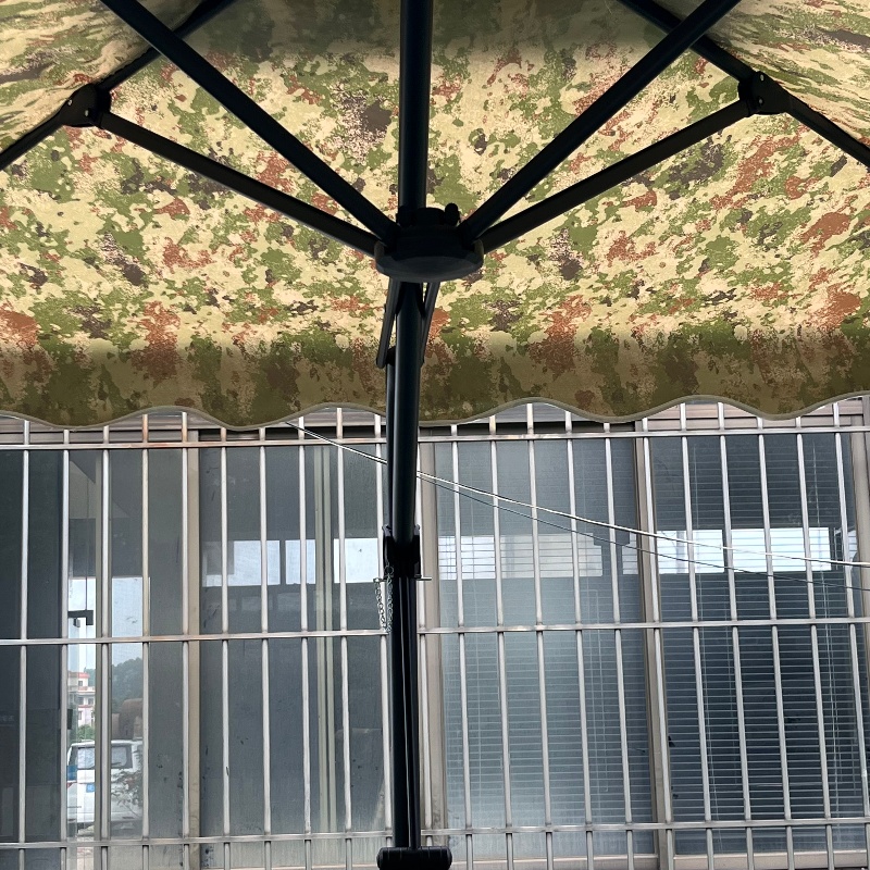 岗亭遮阳伞迷彩双顶悬臂伞 执勤站岗伞 丛林星空2*2米