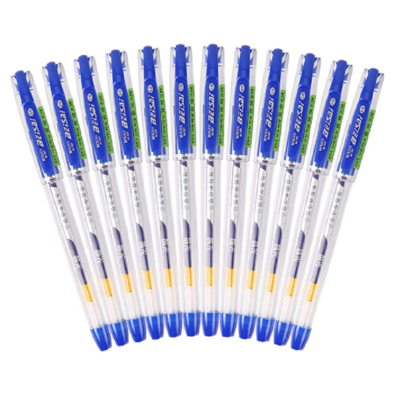 晨光k37中性笔极细12支盒黑038黑色单位件