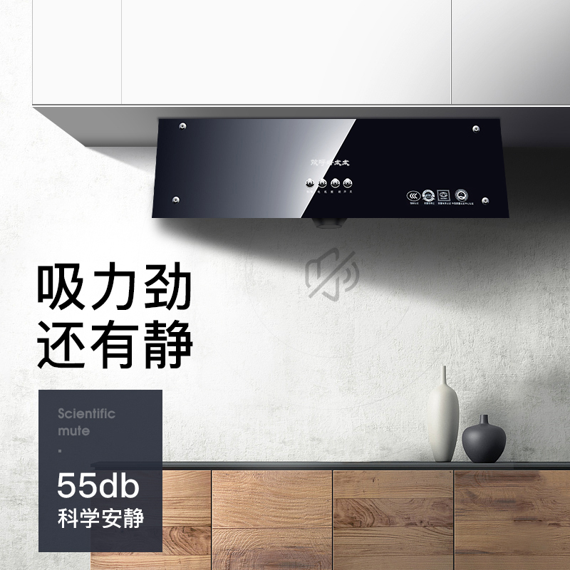 欢呼好太太中式抽油烟机家用 13立方大吸力老式吸油烟机出租房公寓小户型顶吸式715MM按键式单烟机排烟罩B1 上门安装高清大图