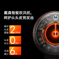 戴森(Dyson)琥珀色高速数码马达电吹风HD16 1600瓦特3档冷热风护发过热保护集风散风嘴