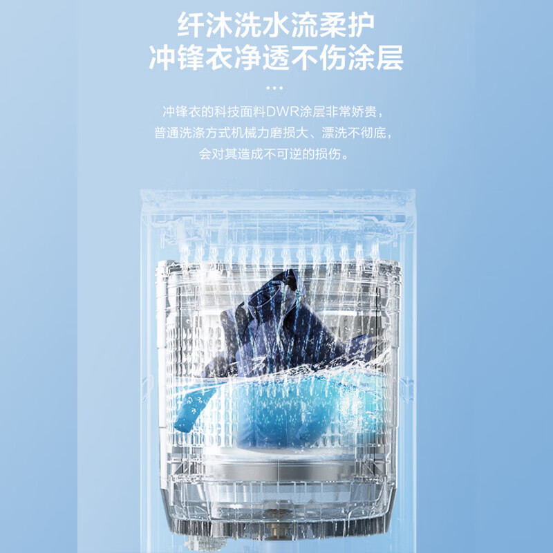 海尔(Haier)10公斤直驱变频双动力波轮洗衣机1级能效全自动家用大容量波轮防缠绕除菌晶彩屛XQS100-BZ368T高清大图
