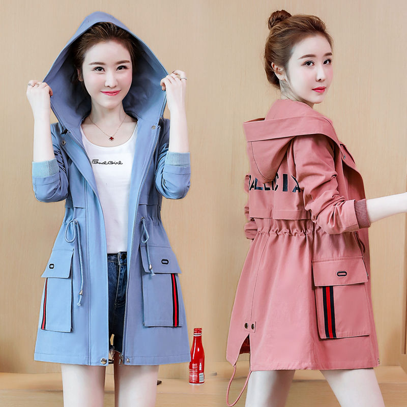 丽云服装拼购店0评价春秋季风衣外套女中长款韩版修身显瘦大码女装