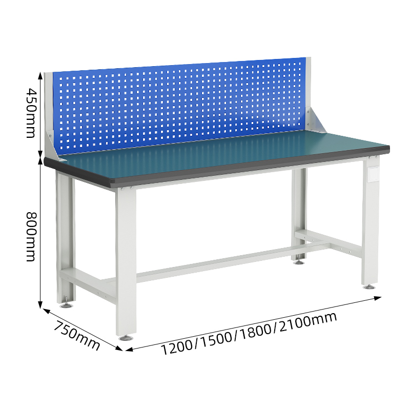 振奥 重型钳工工作台防静电桌工厂维修台车间流水线多功能工具台 /台(1800x750x1250mm 1.8米单桌带挂板)高清大图
