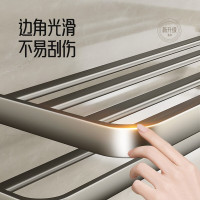 尔沫浴室置物架免打孔毛巾架可折叠浴巾架卫生间纸巾盒马桶刷卫浴收纳架厕所置物架壁挂卫浴五金挂件套装