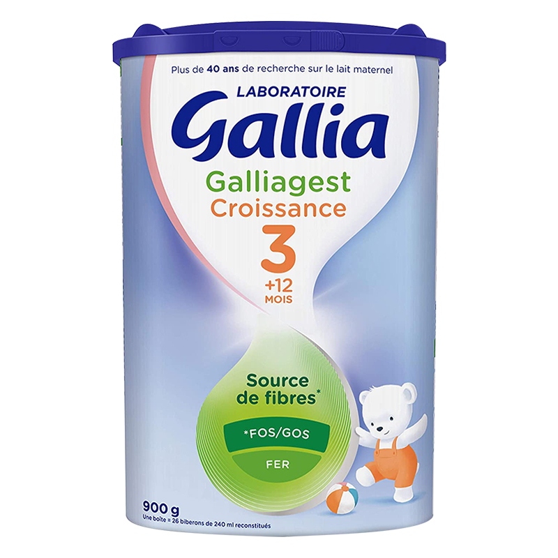 法国进口 佳丽雅Gallia 助消化3段奶粉 绿包装12个月以上900g*6罐装高清大图