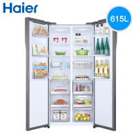 海尔（Haier）BCD-615WDCZ 615升 对开门冰箱 风冷无霜 干湿分储 双变频系统 对开双门冰箱 全空间保鲜