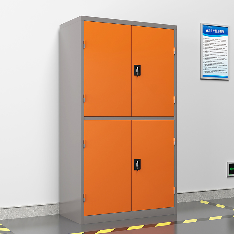臻远ZY-GJGA-48 重型工具柜车间重型储物柜铁皮柜加厚款 通双节无网四层 桔灰色高清大图