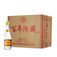 山西杏花村汾酒集团出品 百年汾藏 清香型 42度白酒 经典玻璃瓶汾酒 475ml*12瓶( 整箱装)