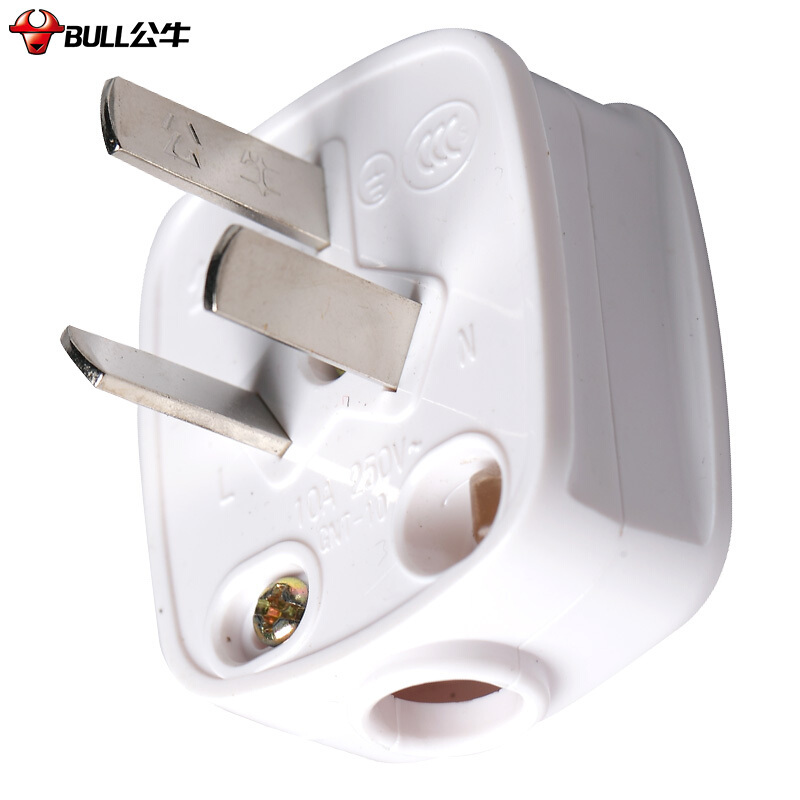 公牛(BULL)国标GNT-10 10A三极插头 10A 250V