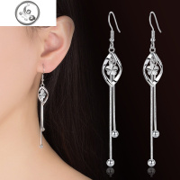 纯银耳环女长款耳坠耳线气质个红日韩国超仙2019新款潮 E148扭梅耳坠