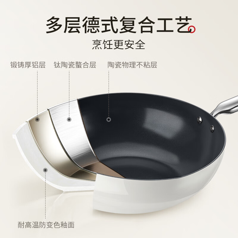 德世朗 小满系列钛陶瓷不粘锅四件套DP915-SET4WH高清大图