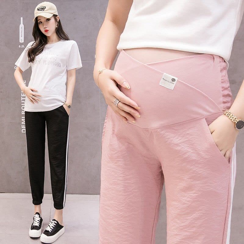 迪鲁奥(DILUAO)孕妇裤子秋季外出新款时尚裤宽松透气孕妇装秋冬装休闲舒适图片