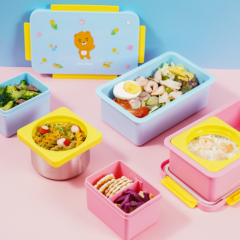 乐扣乐扣好吃哒便当盒轻食减脂餐饭盒上班族便携水果盒带饭餐盒女