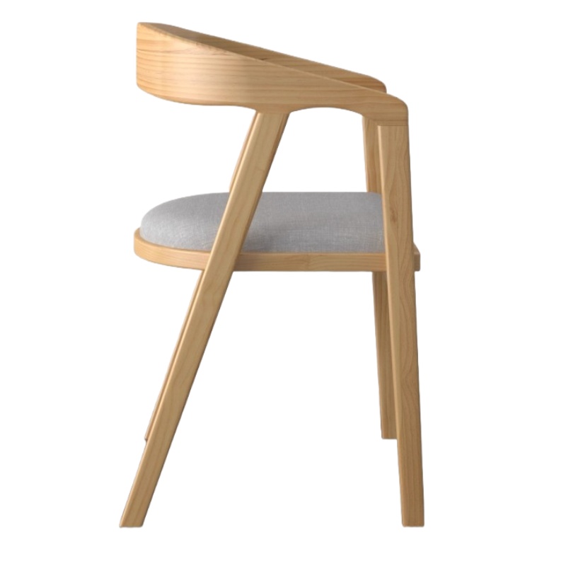 豫龙都靠背餐椅实木把高清大图