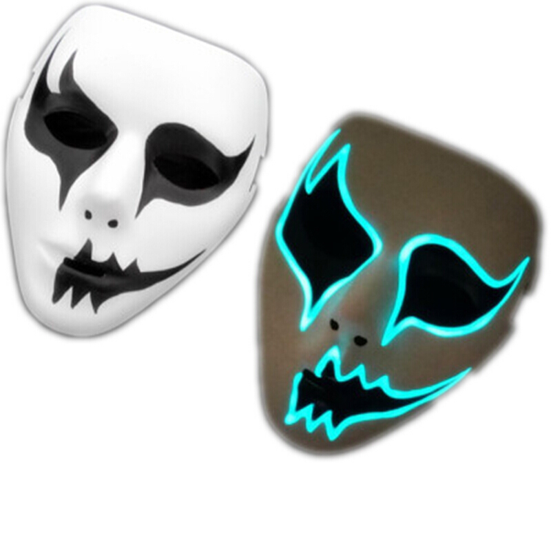 万圣节化妆舞会手绘白色鬼步舞面具男街舞面具恐怖面具鬼舞步面具