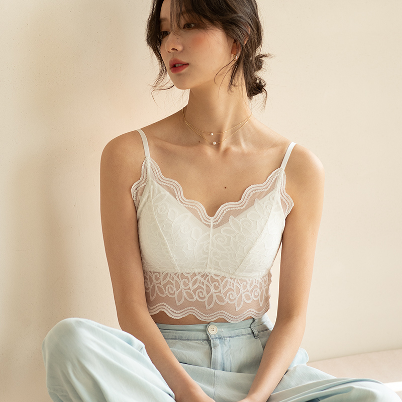 俞兆林春夏蕾丝美背内衣女无钢圈薄款背心式抹胸性感文胸女内搭网红裹胸夏