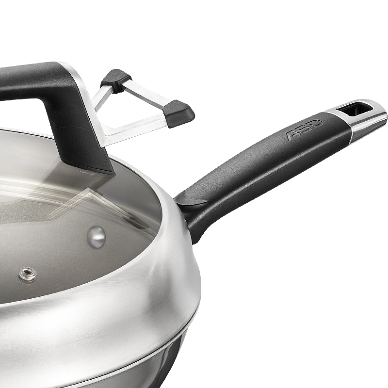 爱仕达asd炒锅0涂层系列有钛能不粘炒菜锅32cm电磁炉通用cc32z2q可立