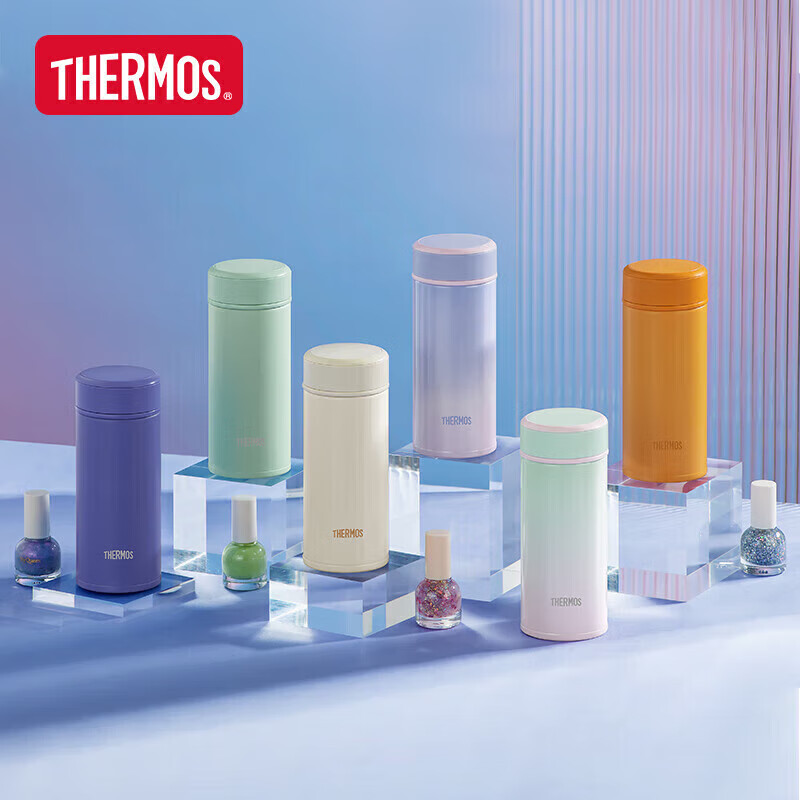 膳魔师(THERMOS)美甲杯250ml不锈钢保温杯小巧口袋杯百搭杯TCOG-250 MNG清晨蓝...高清大图