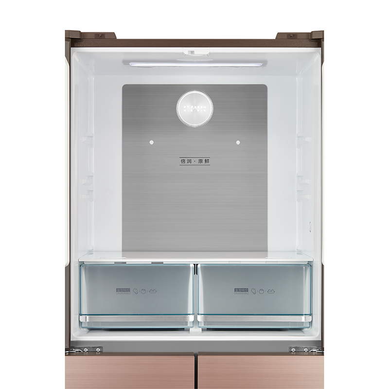 美的(Midea)BCD-460WGPM冰箱460升双开门多开门十字变频冰箱家用无霜安第斯玫瑰金