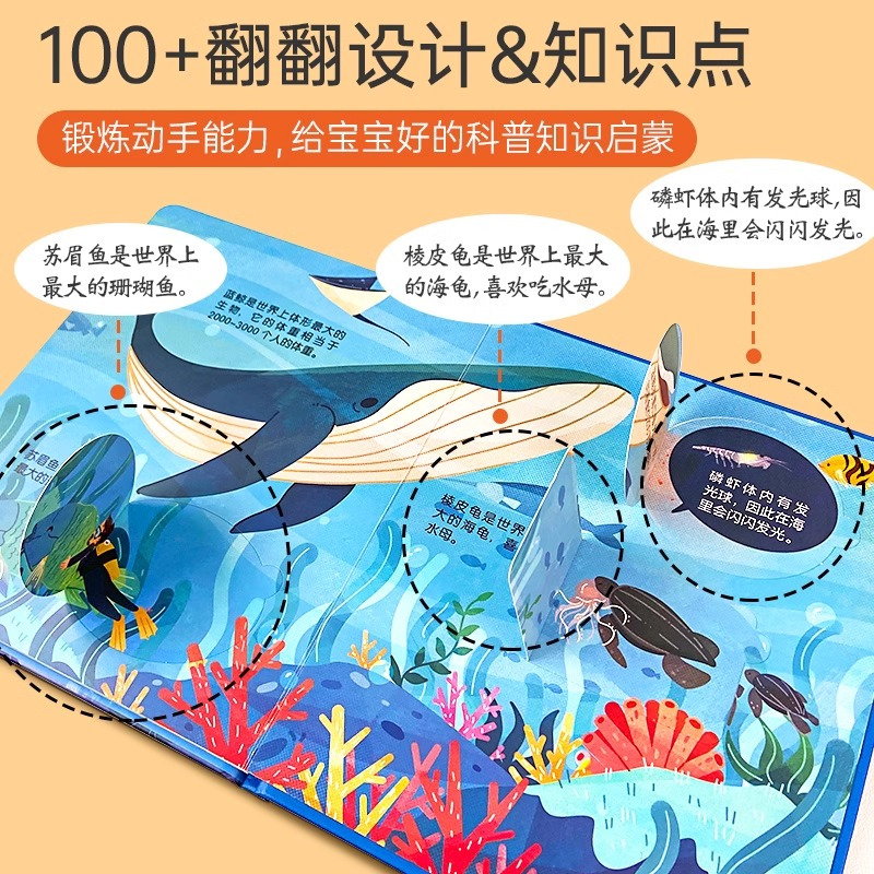 [勇敢的保护自己]小乌龟的反击 [正版]小手翻开大世界儿童立体书3d翻翻书宝宝撕不烂揭秘安全常识文明礼仪交通工具城市生活
