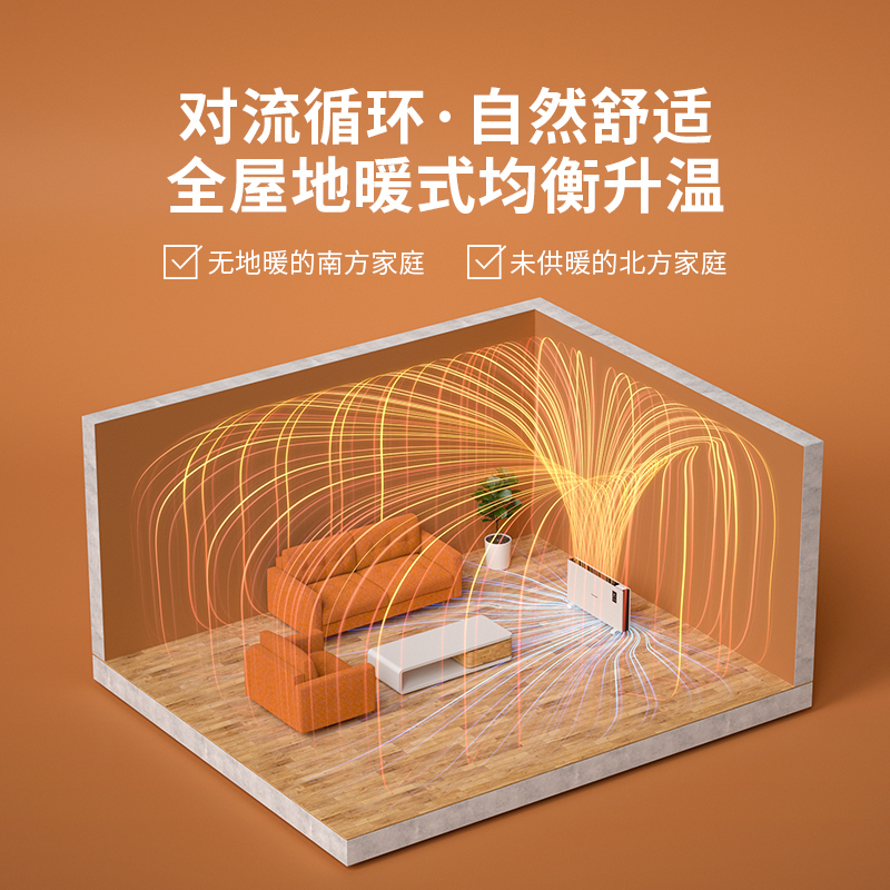 德国蓝宝加湿取暖器家用节能卧室客厅大型面积电暖气欧式快热炉暖风机石墨烯速热
