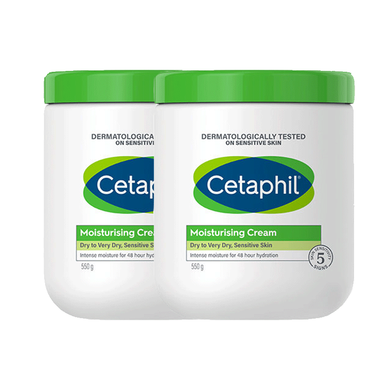 cetaphil丝塔芙大白罐润肤乳液面霜550g补水保湿清爽滋润2罐装