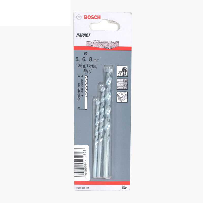BOSCH/博世 2608590127 冲击钻头8mm冲击石工钻头 1支