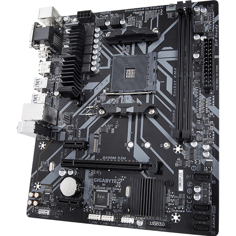技嘉(GIGABYTE)B450M S2H 游戏主板 支持 CPU 3700X/3600X/3600