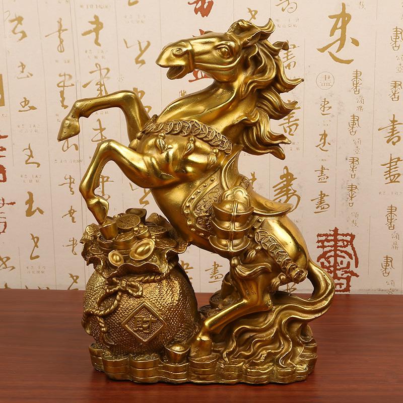 美帮汇铜马摆件铜工艺品马到成功摆件马上有钱家居装饰摆件高清大图