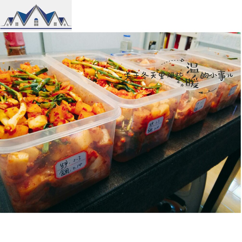日式冰箱保鲜盒收纳盒塑料食品密封盒果蔬长方形厨房面条盒泡菜盒 三维工匠高清大图