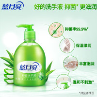 蓝月亮洗手液泡沫丰富滋润保湿芦荟健康抑菌99.9% 300g*3瓶