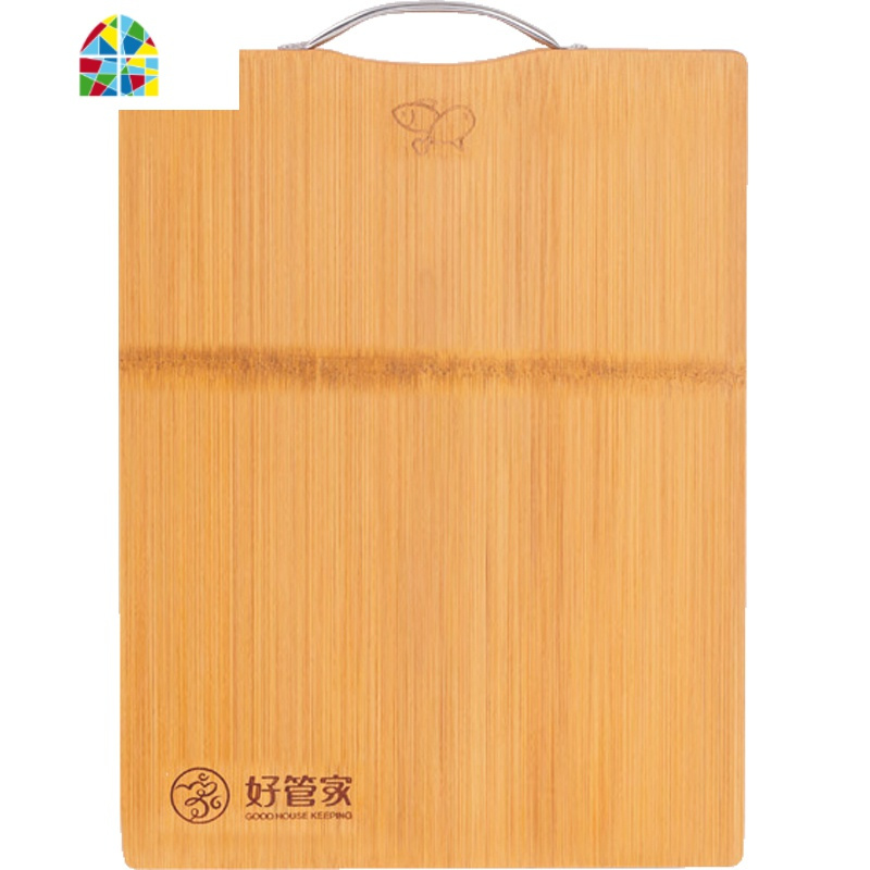 封后整竹砧板厨房案板切菜板水果套装家用实木切菜板水果占板案板擀 合金双面整竹加固砧板38*28*3.0cm[送竹筷+水果