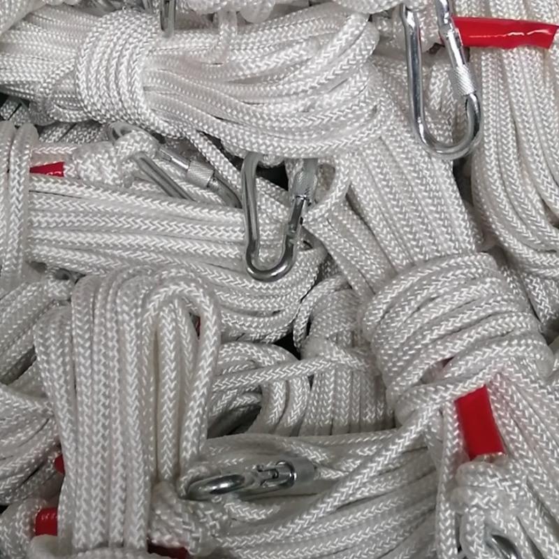 5米加钢丝双钩逃生绳钢丝芯家用消防安全绳保险救生应急绳缓降户外