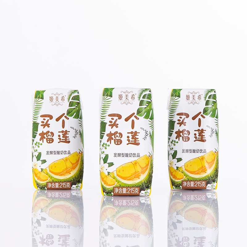 礼盒装 榴莲味发酵型酸牛奶 买个榴莲酸奶饮品215GX12盒 高端礼盒装送礼佳品