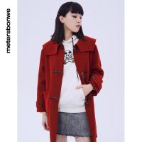 女大领羊角扣短大衣_863 S:155/80A 红色组