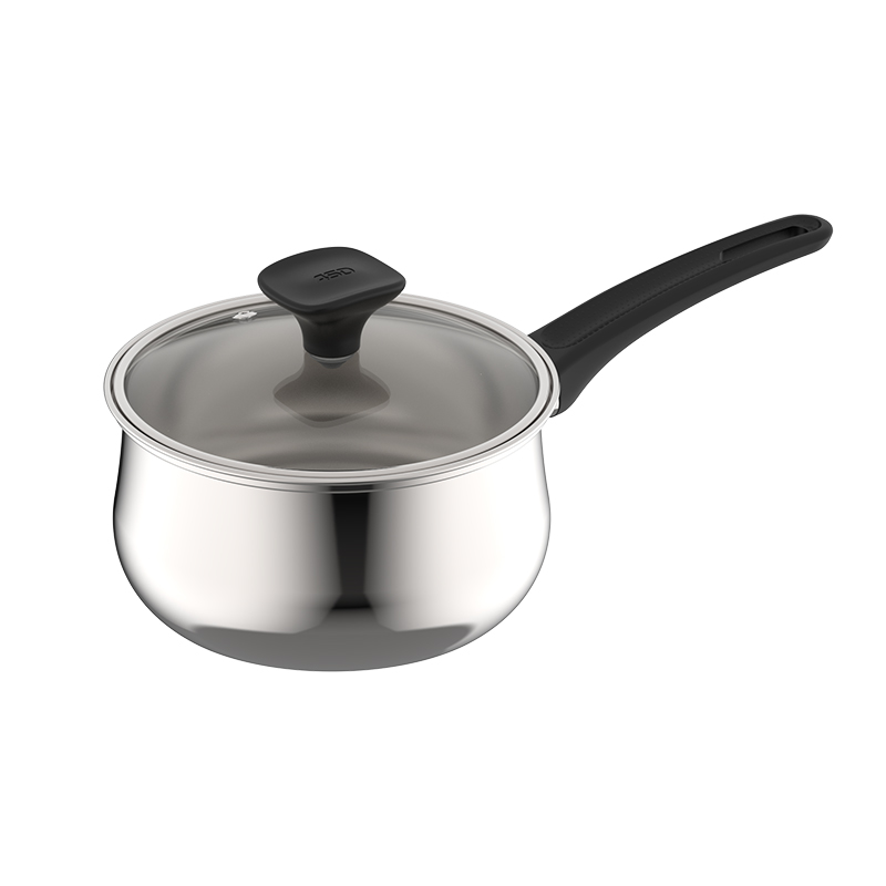 爱仕达 ASD 16cm 304不锈钢有盖奶锅通用灶具轻巧耐用高清大图